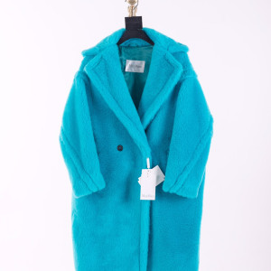 터콰이즈 오버핏 울 코트