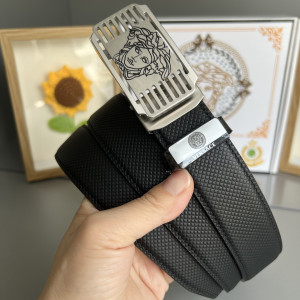 Versace 오리지널 자동 버클 가죽 벨트